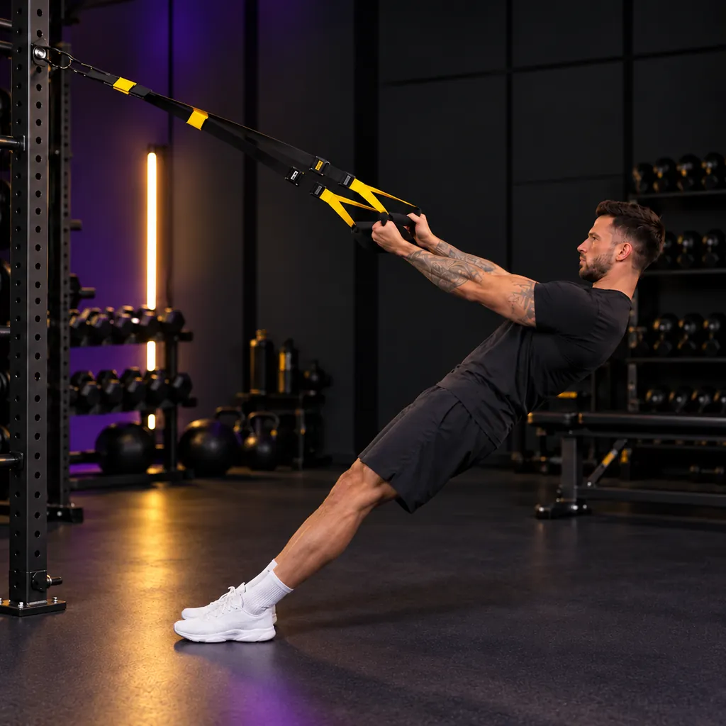Сгибание рук в петлях TRX
