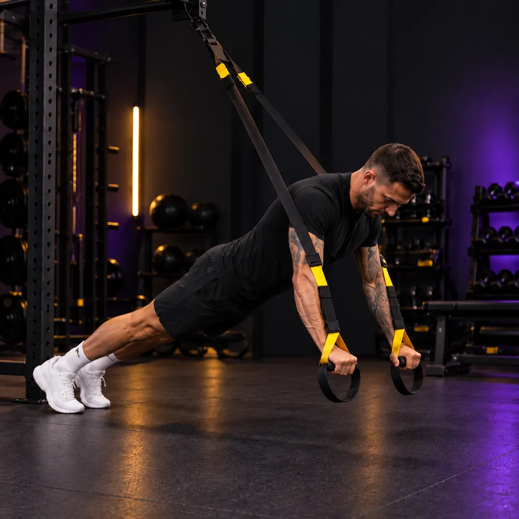 Отжимания в петлях TRX