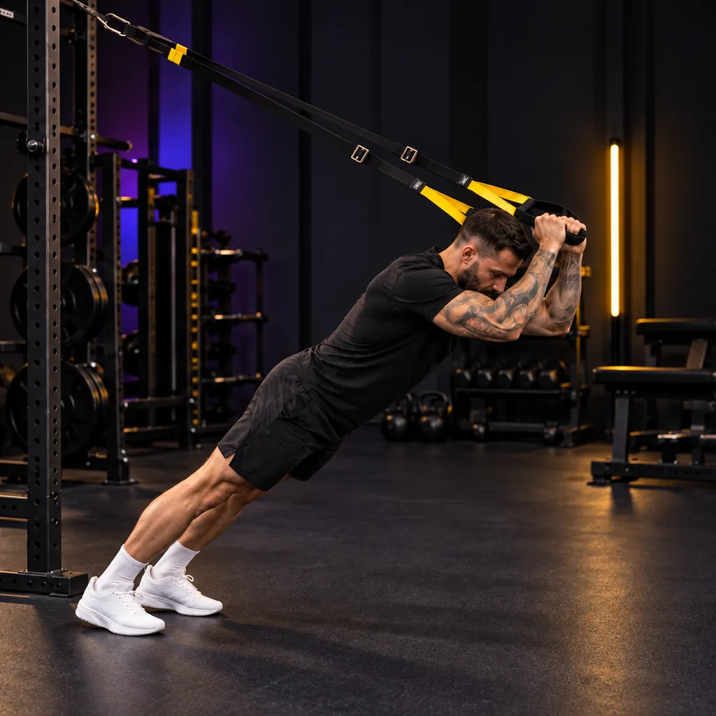Разгибание рук в петлях TRX