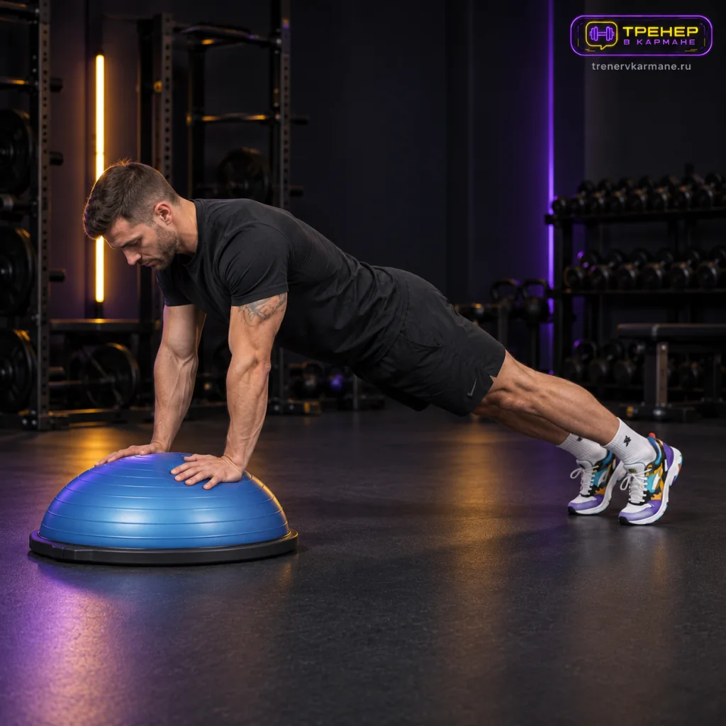 Планка с опорой на BOSU