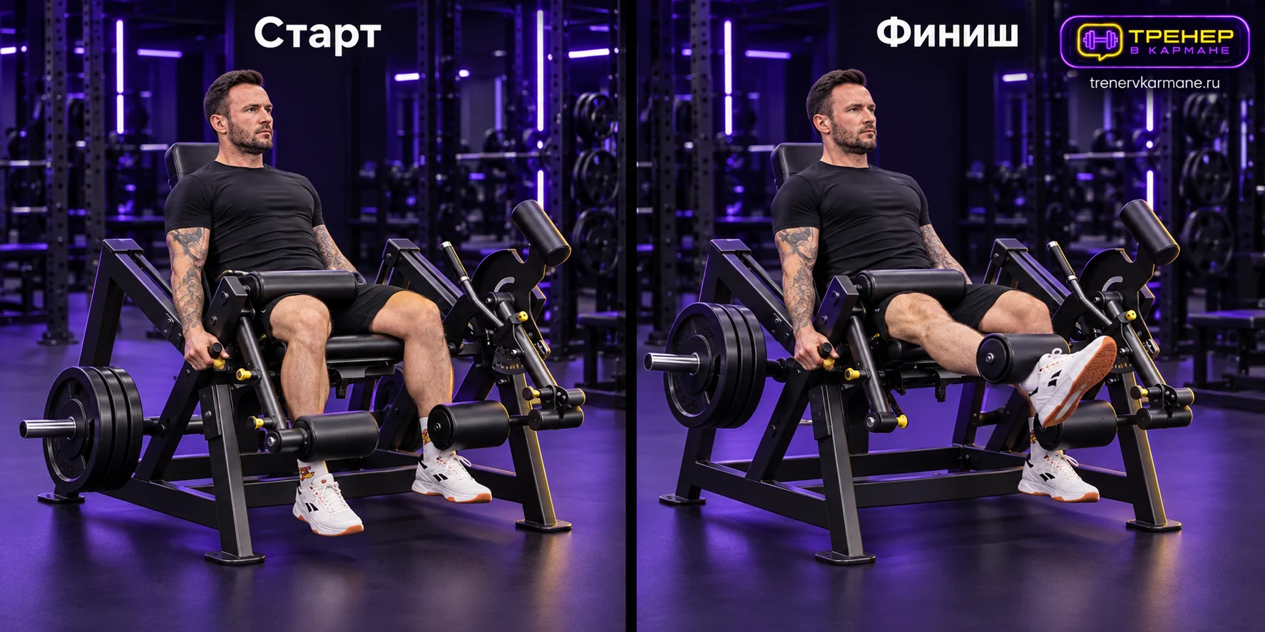 Разгибание одной ноги рычажное